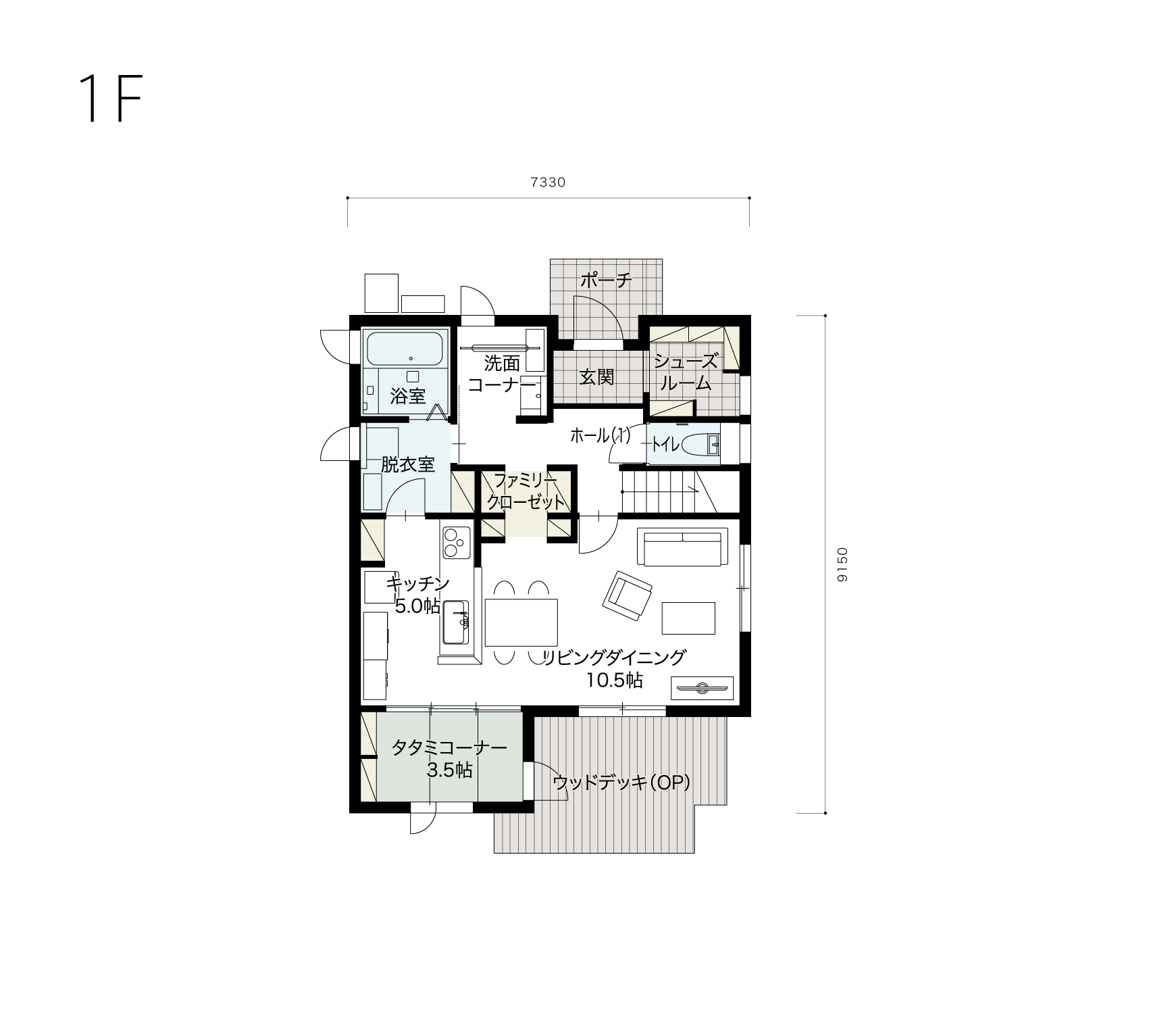 アース1F間取り図