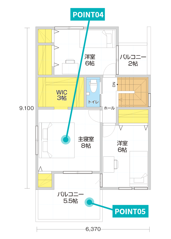 2階の間取り