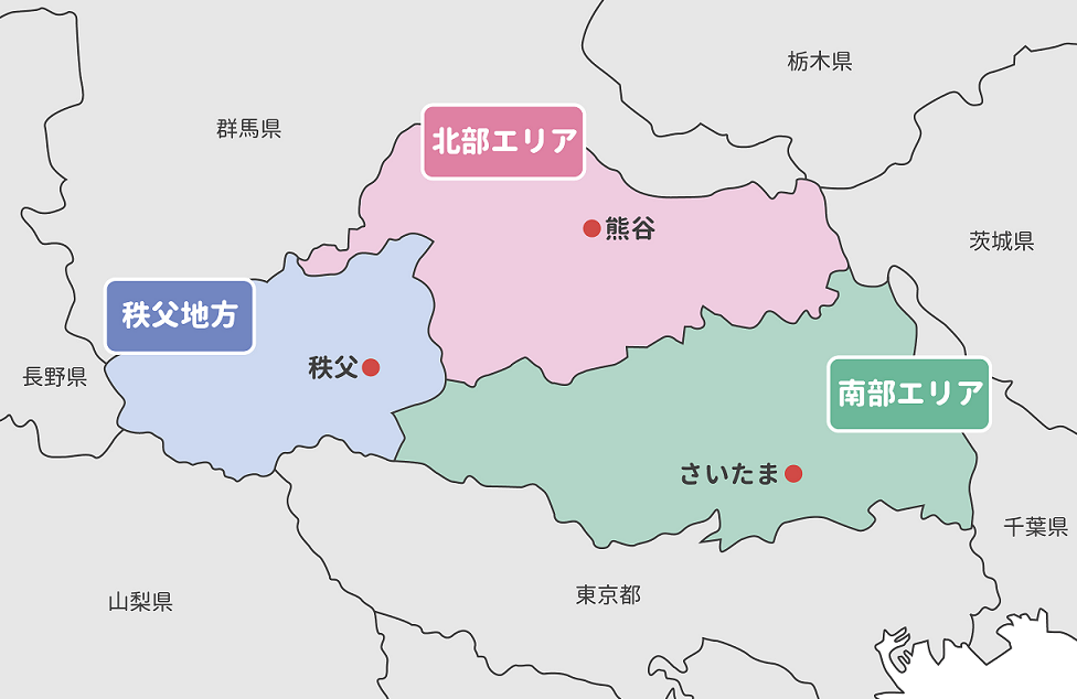 埼玉県のエリア区分