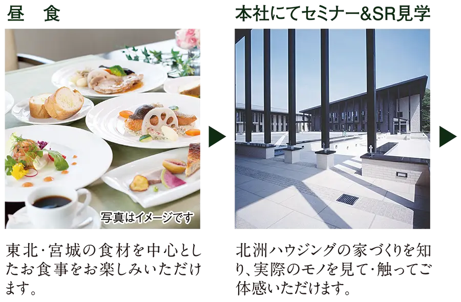 スケジュール
昼食＞本社にてセミナー＆SR見学