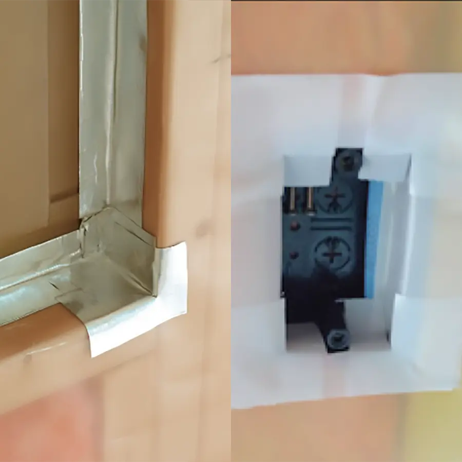 窓・コンセント周りの気密工事画像